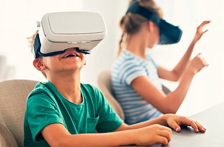 niños realidad virtual
