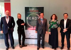 Hugo Rovira, Eva Ballarin, Eduardo López-Puertas, Paula Nevado y Manel Bueno, en la presentación de HIP2022