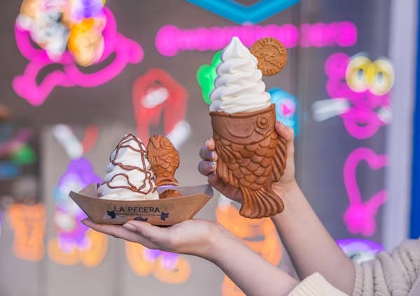 La Pecera taiyaki chocolate blanco y tayakitos