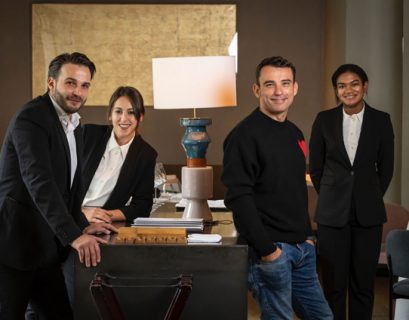 Marcos Granda junto al equipo de Clos Madrid
