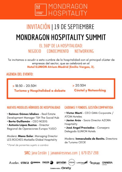 Summit de Hospitalidad MONDRAGON: Innovación y Networking en Hospitalidad
