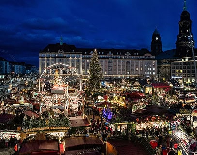 Panorámica de mercados navideños