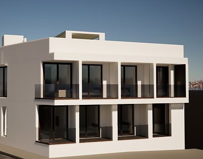 Render exterior fachada hotel boutique de 14 habitaciones en El Cotillo Fuerteventura