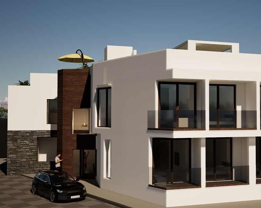 Render exterior fachada hotel boutique de 14 habitaciones en El Cotillo Fuerteventura